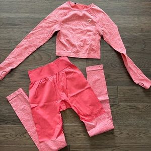 Gymshark set pink XS both pieces